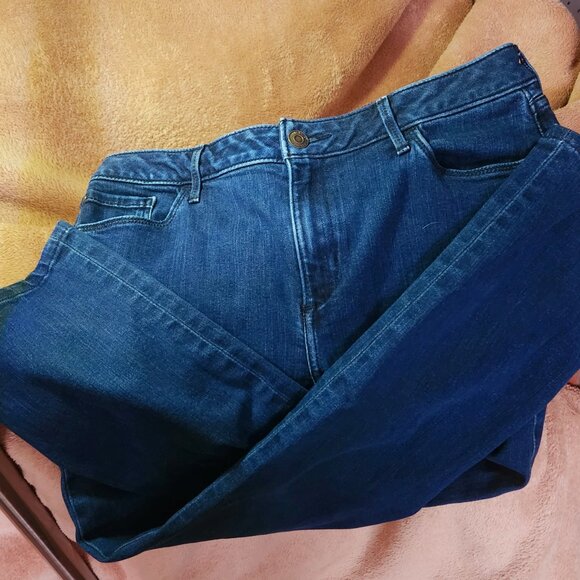 Indigo colour Eddie Bauer super comfy hi quality denim Sz 10 - Picture 9 of 9